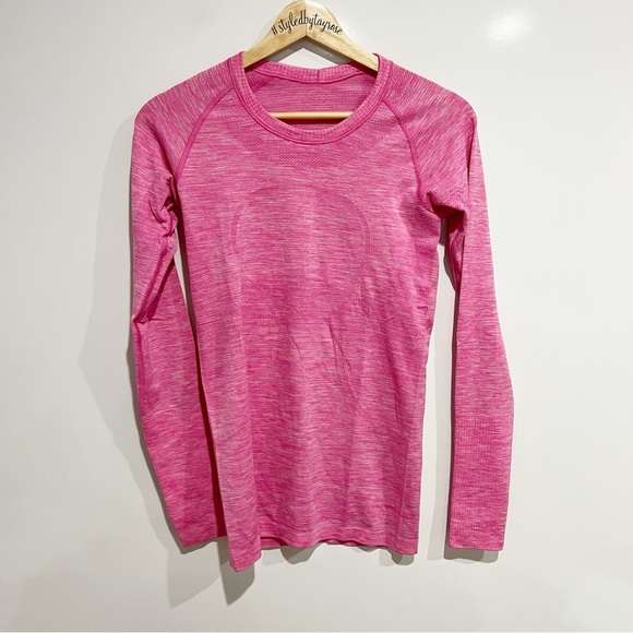 Lululemon Swiftly Tech Long Sleeve Crew Top Pink - Picture 4 of 8